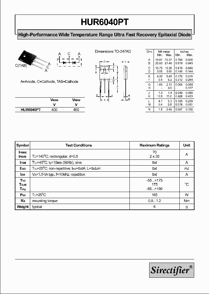 HUR6040PT_7743994.PDF Datasheet