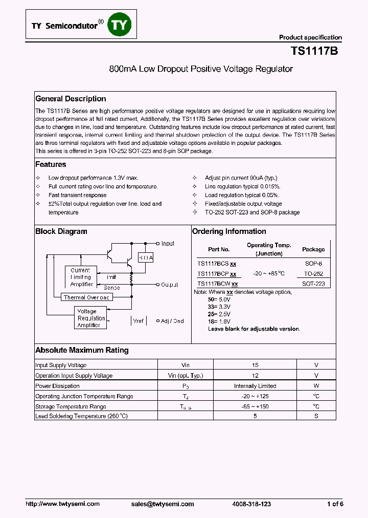 TS1117BCW33_7744337.PDF Datasheet