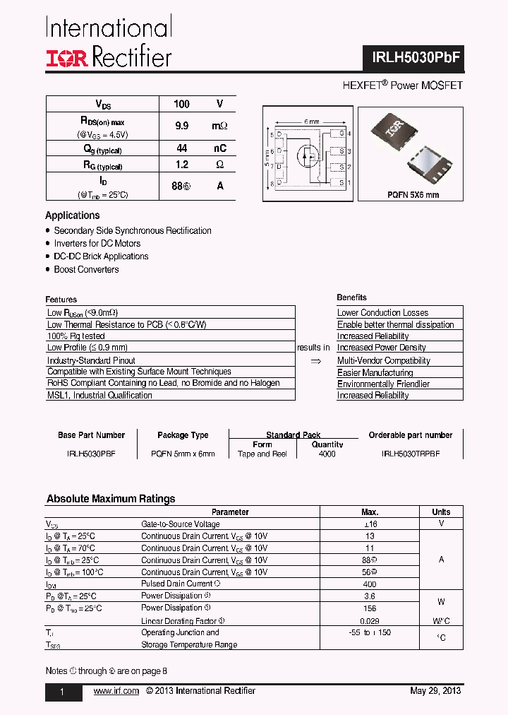IRLH5030PBF_7745466.PDF Datasheet