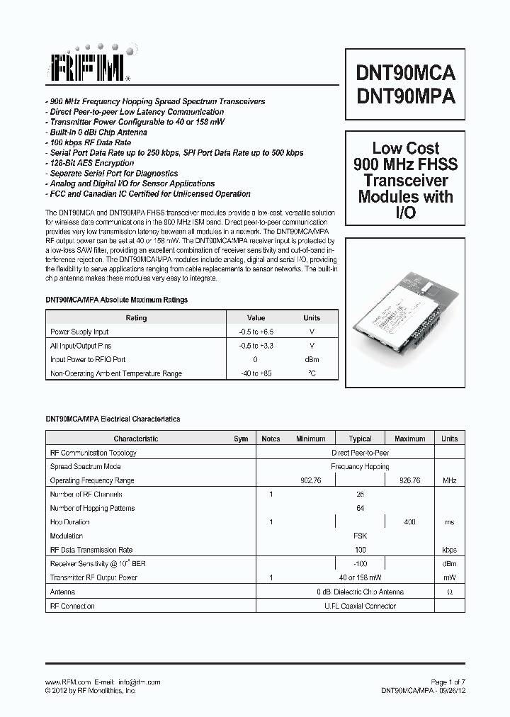 DNT90MCA_7746143.PDF Datasheet