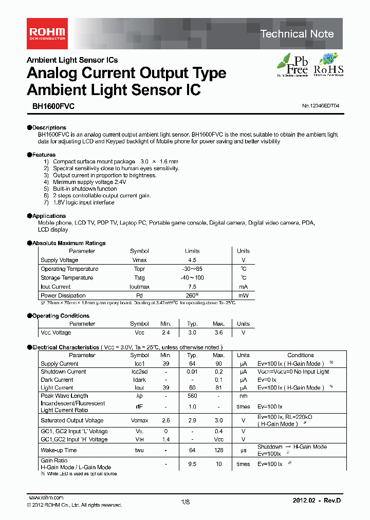 BH1600FVC-TR_7746801.PDF Datasheet