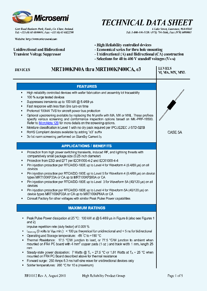 MRT100KP260CATR_7746993.PDF Datasheet
