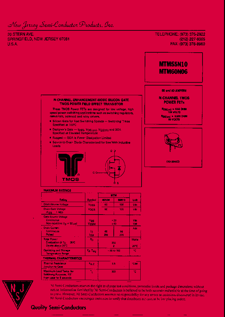 MTM55N10_7749363.PDF Datasheet