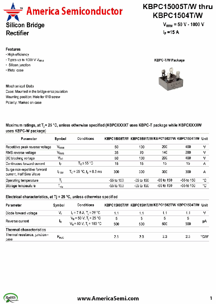 KBPC1501TW_7749723.PDF Datasheet