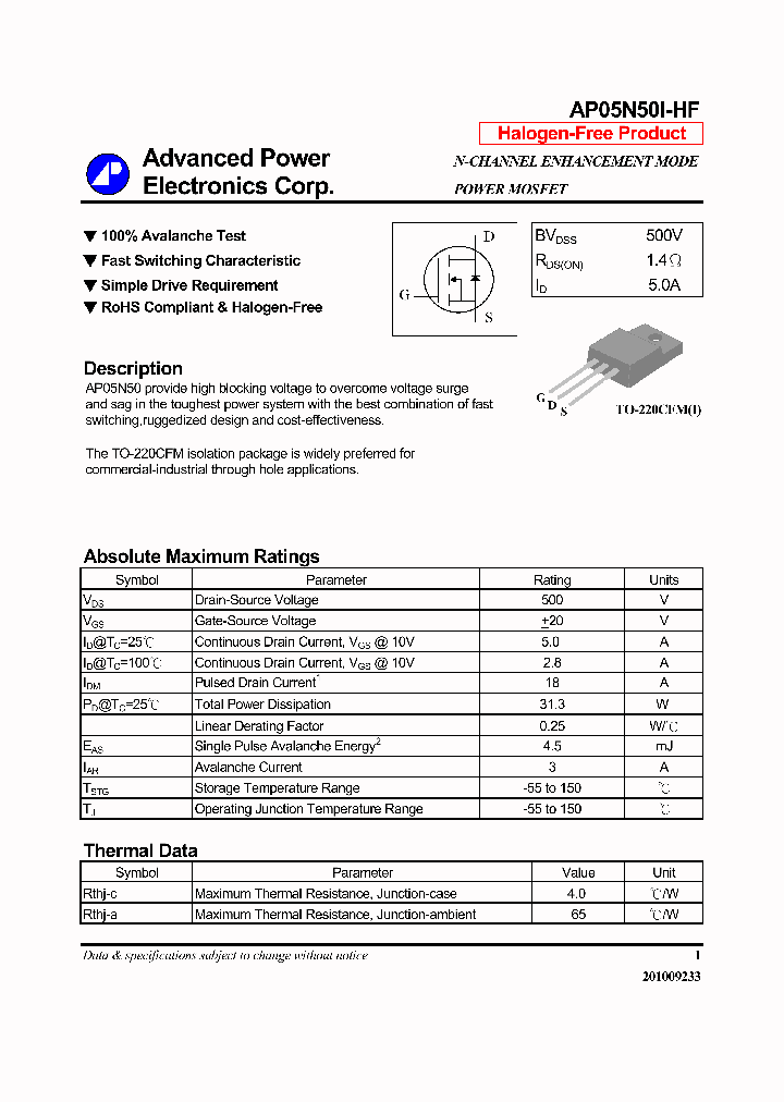 AP05N50I-HF14_7753178.PDF Datasheet