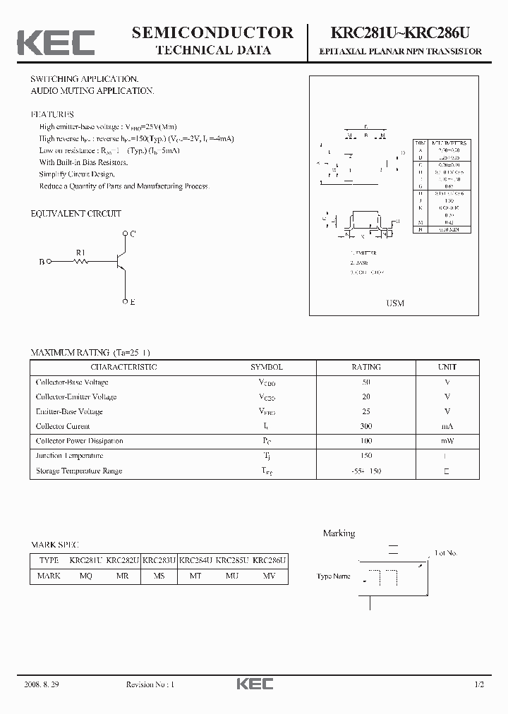 KRC284U_7752347.PDF Datasheet