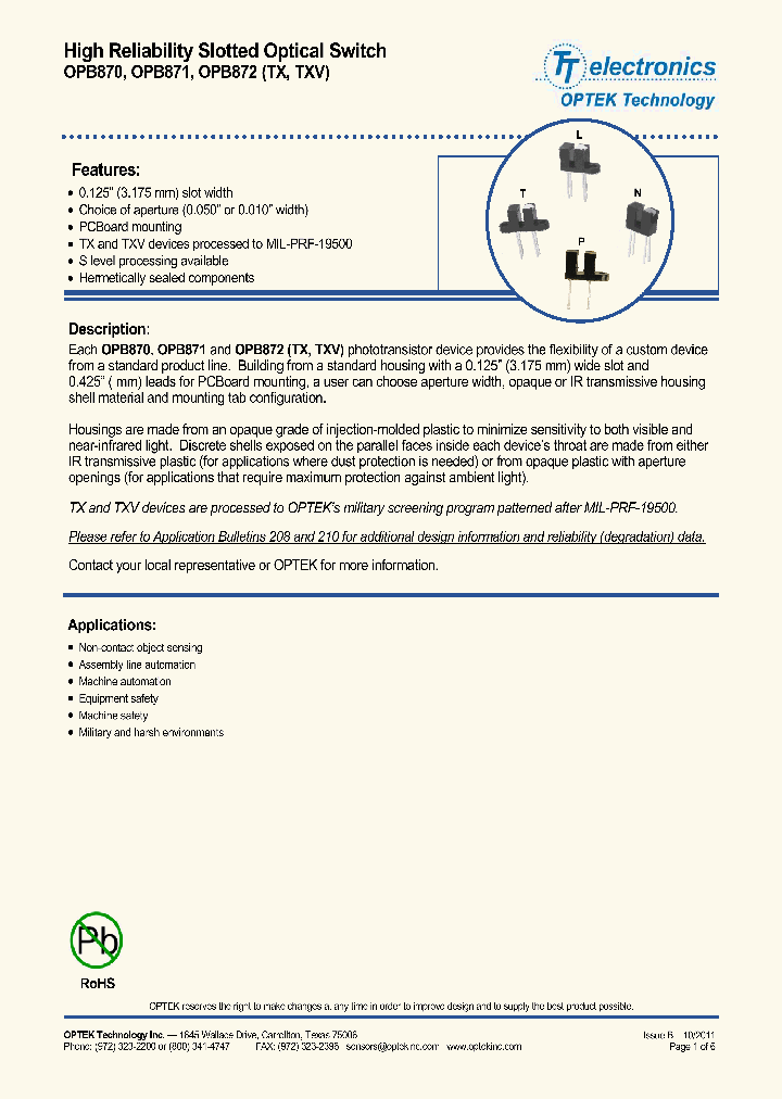 OPB870_7755193.PDF Datasheet