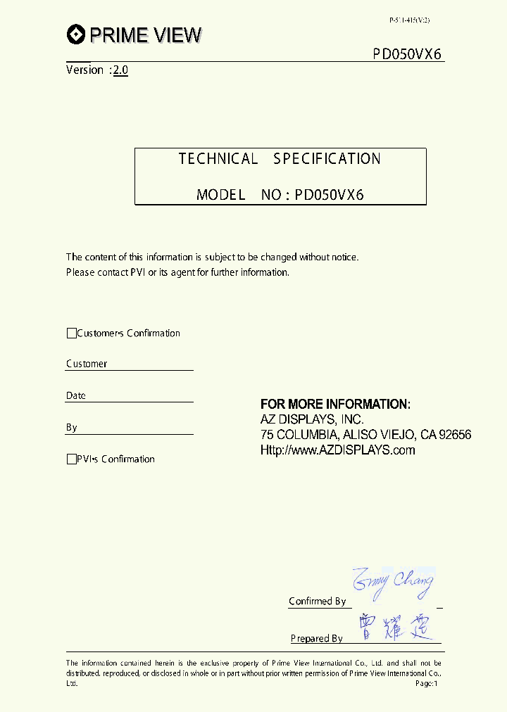 PD050VX6_7761474.PDF Datasheet