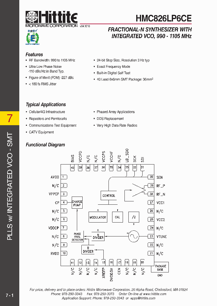 HMC826LP6CE10_7764061.PDF Datasheet