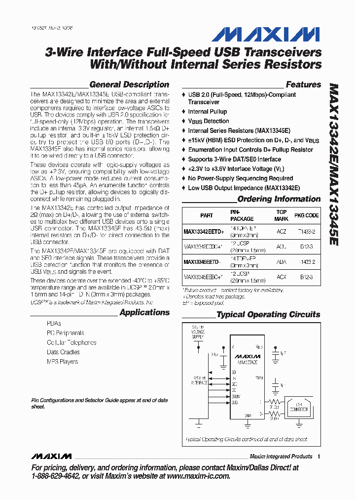 MAX13345EEBCT_7750228.PDF Datasheet