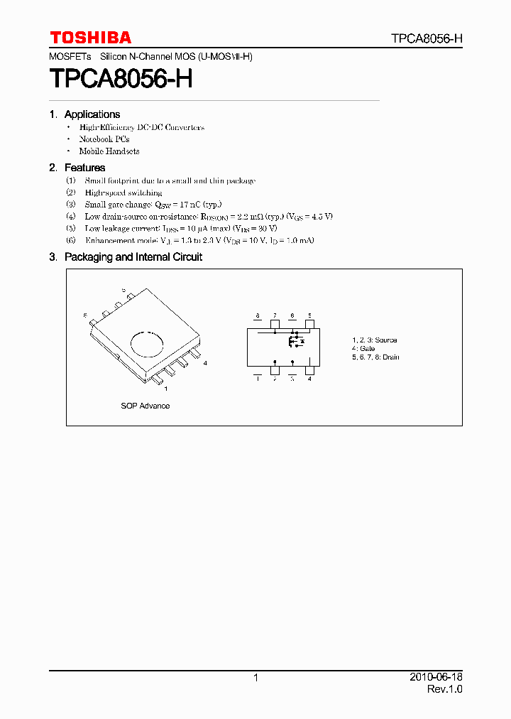 TPCA8056-H_7763099.PDF Datasheet