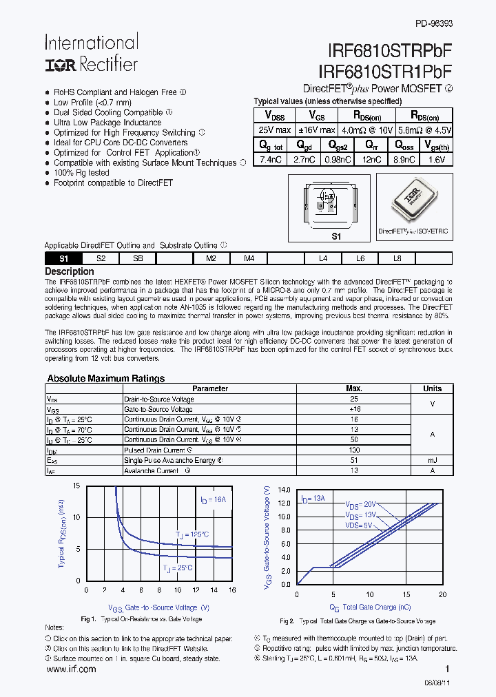 IRF6810STRPBF_7769646.PDF Datasheet