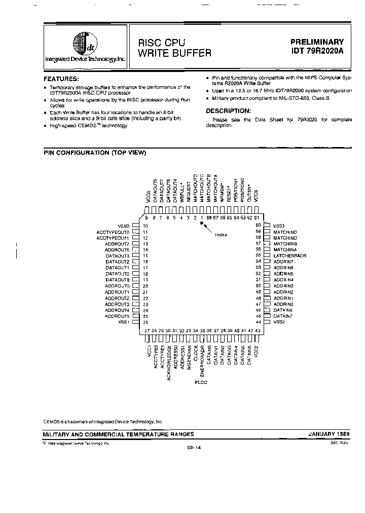 IDT79R2020A12G_7757442.PDF Datasheet