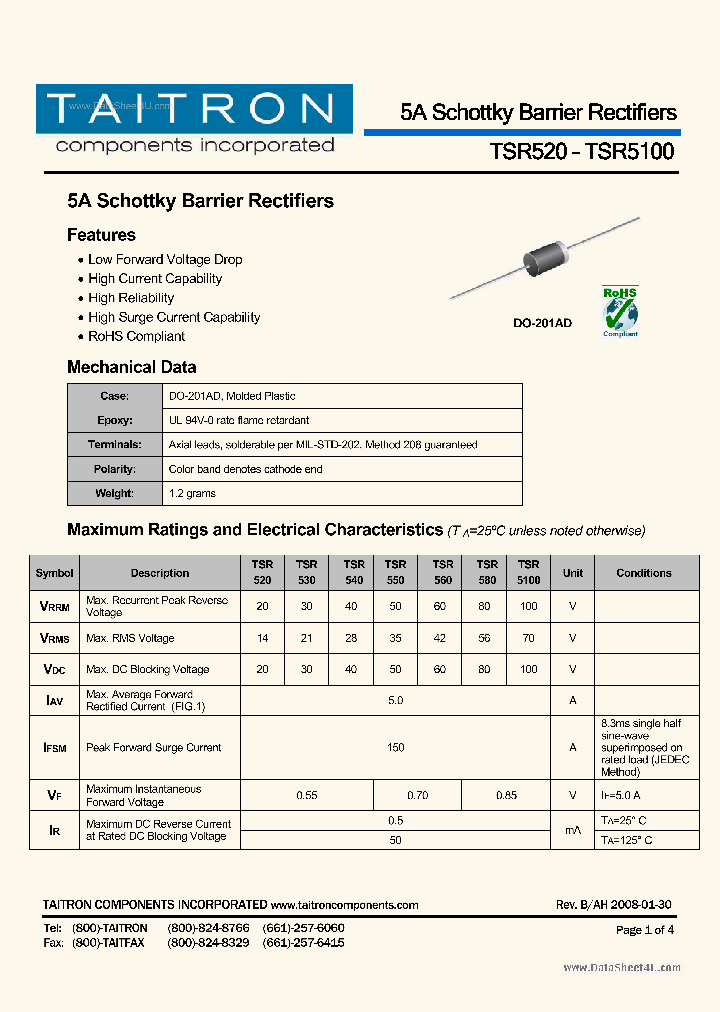 TSR580_7748817.PDF Datasheet