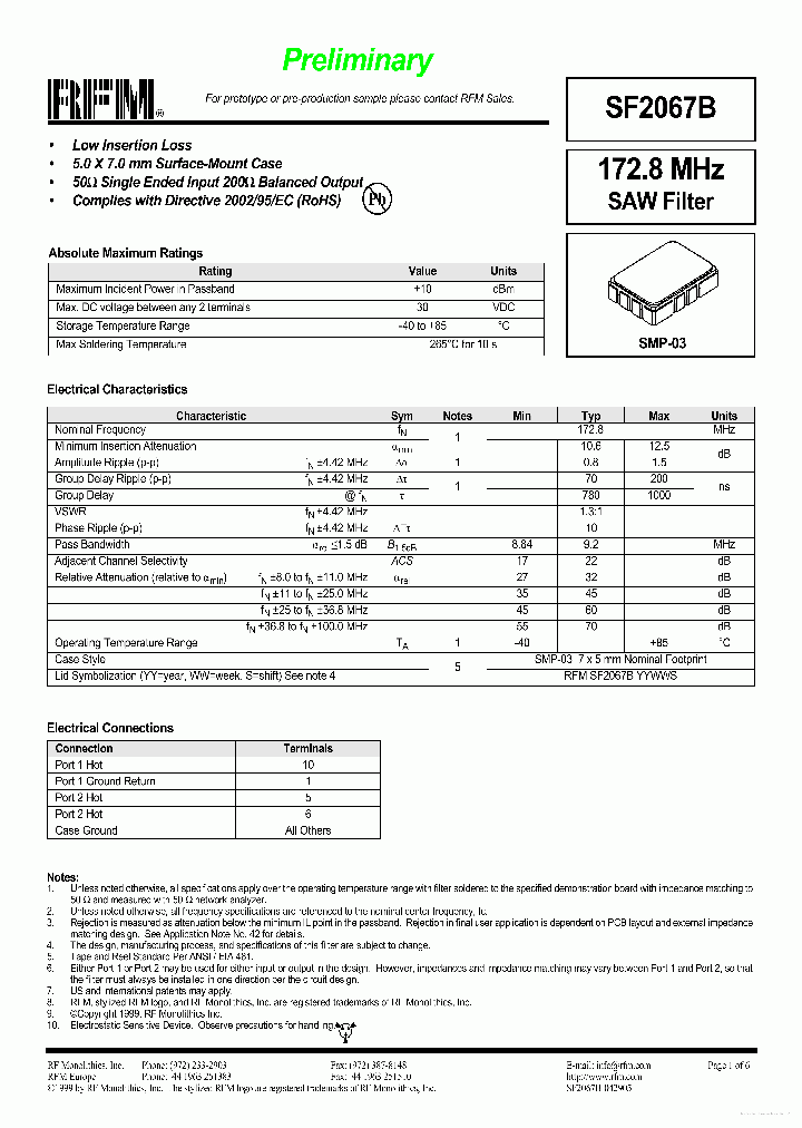 SF2067B_7749527.PDF Datasheet