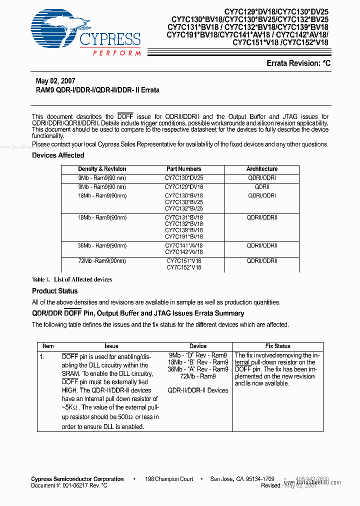 CY7C142XAV18_7748503.PDF Datasheet