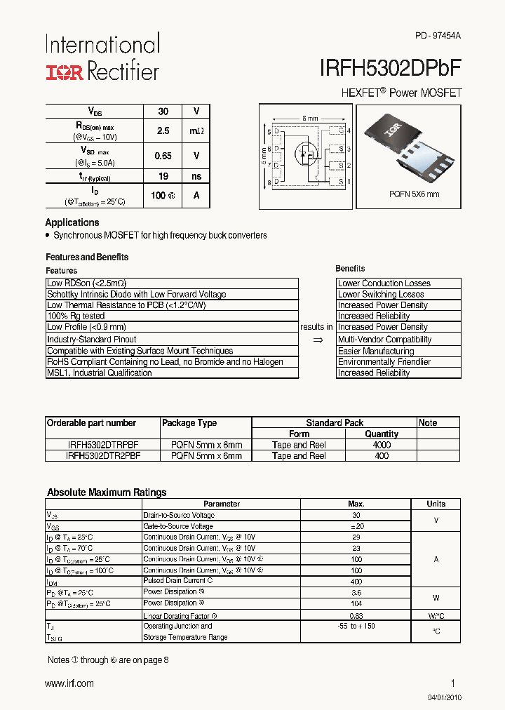 IRFH5302DTR2PBF_7782484.PDF Datasheet