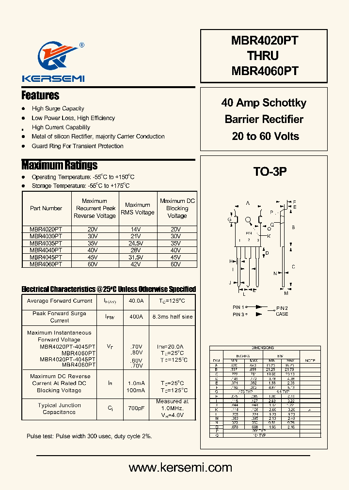 MBR4020PT_7784268.PDF Datasheet