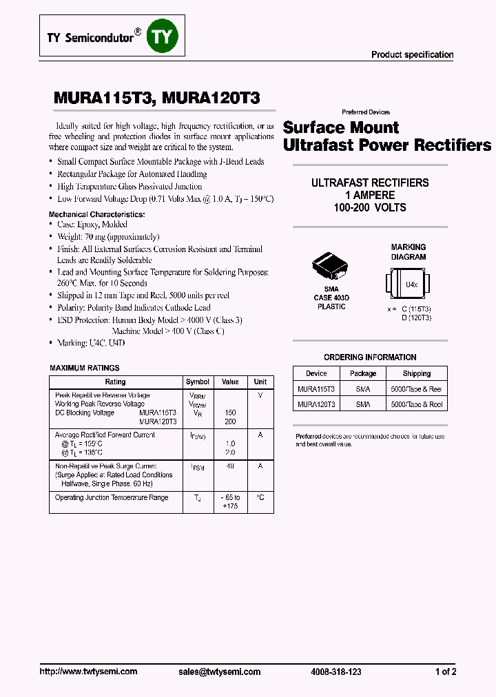 MURA120T3_7784632.PDF Datasheet