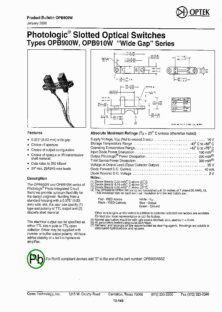 OPB911W55_7785361.PDF Datasheet