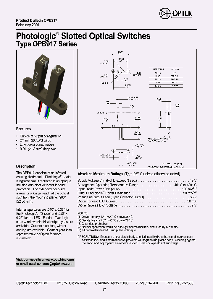 OPB917_7785363.PDF Datasheet