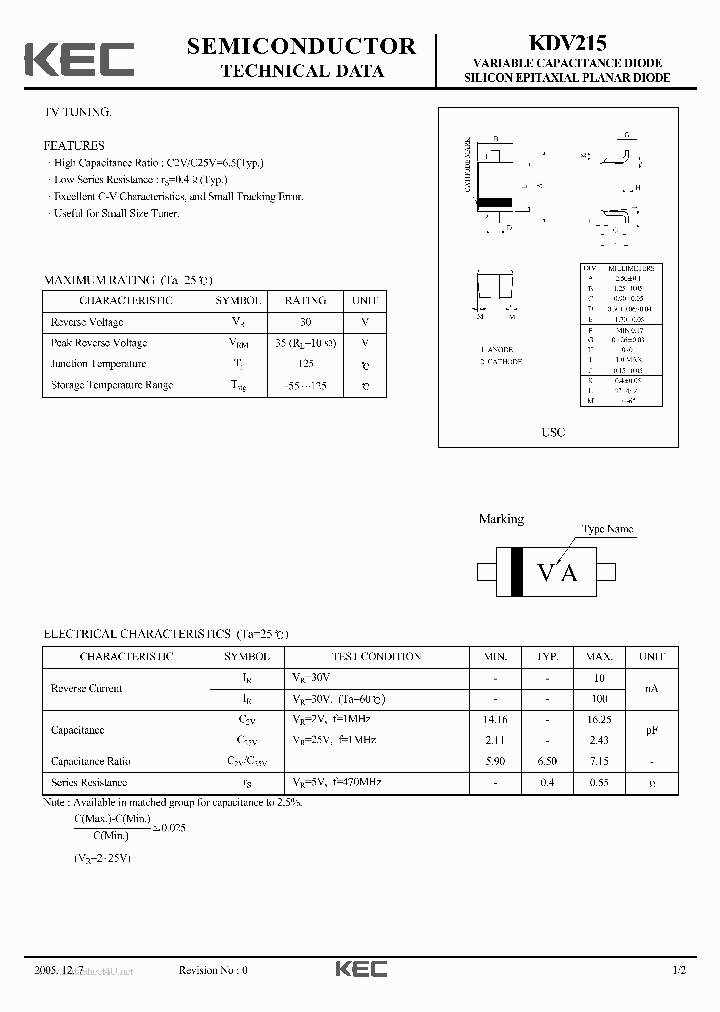KDV215_7746698.PDF Datasheet