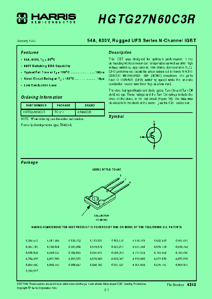 HGTG27N60C3R_7764852.PDF Datasheet
