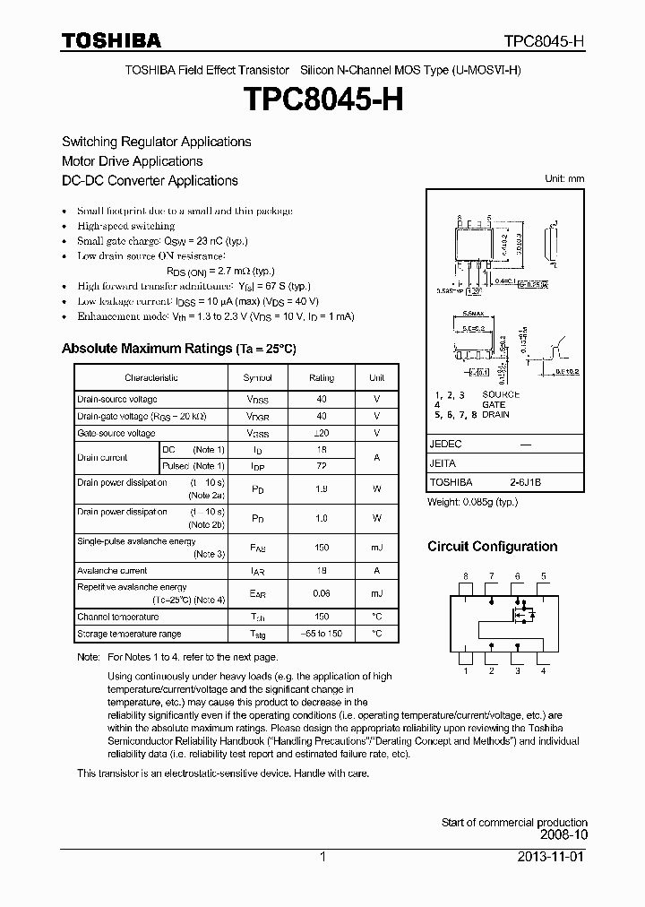 TPC8045-H_7809305.PDF Datasheet