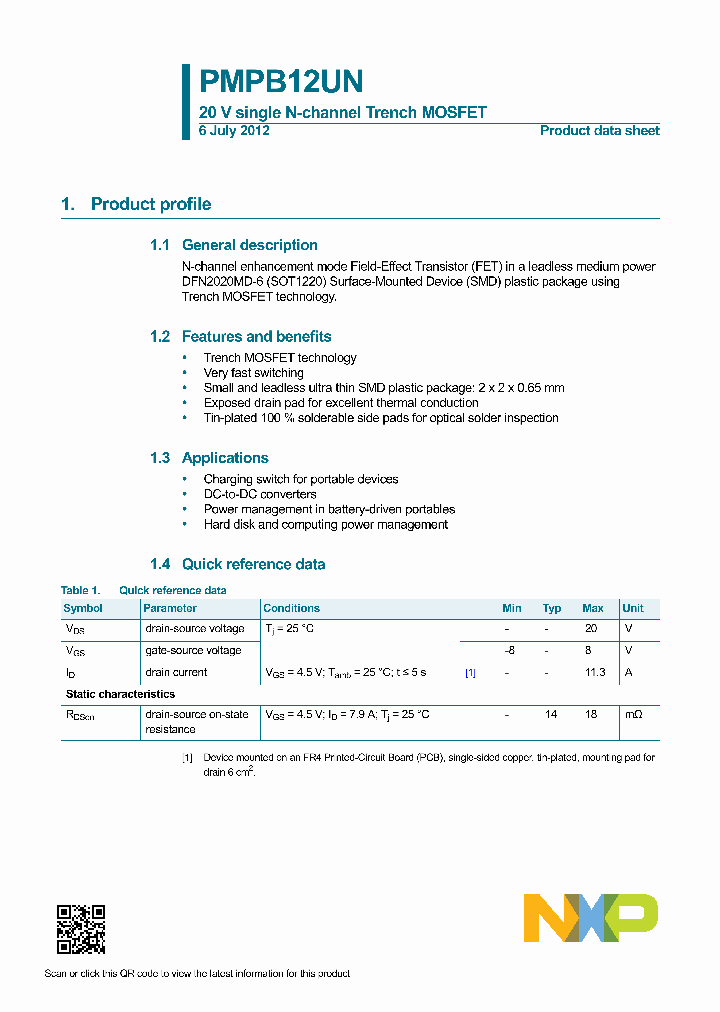 PMPB12UN_7809319.PDF Datasheet