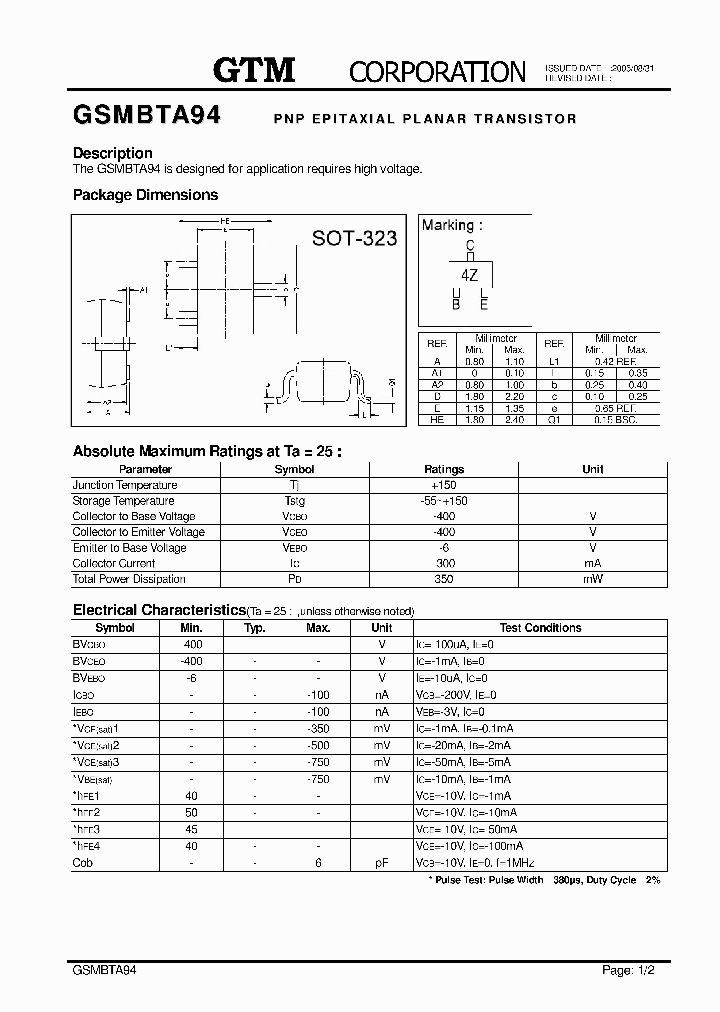 GSMBTA94_7803240.PDF Datasheet