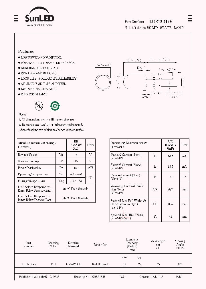 LUR12D14V_7802236.PDF Datasheet