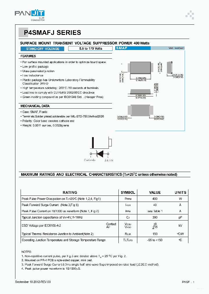 P4SMAFJ130A_7752538.PDF Datasheet