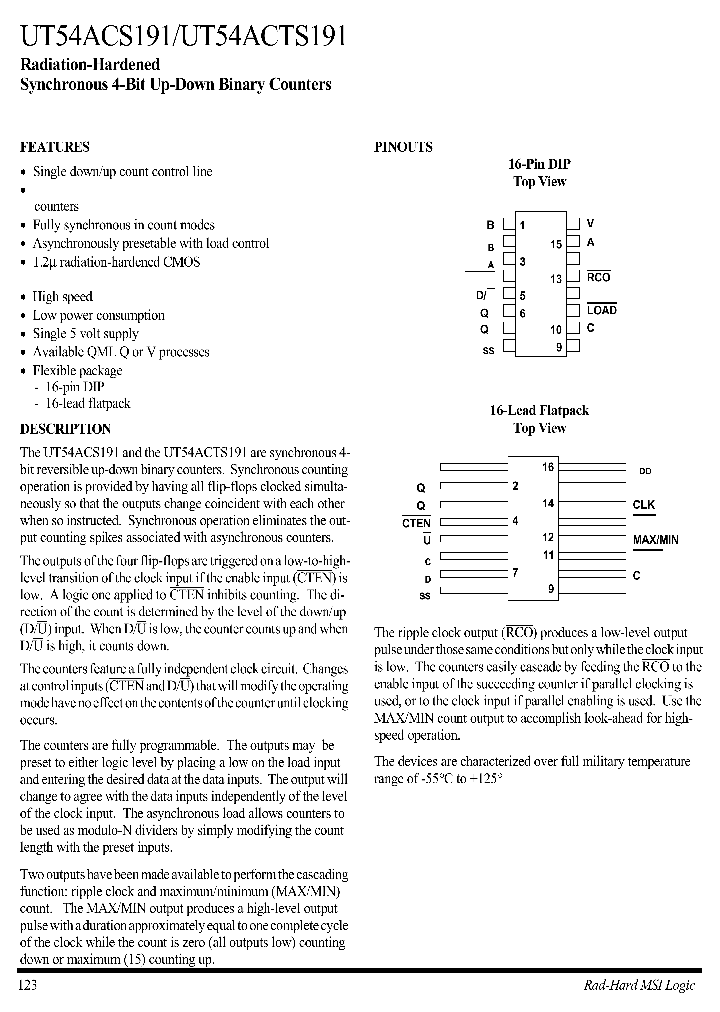 UT54ACS191-PQCR_7776819.PDF Datasheet