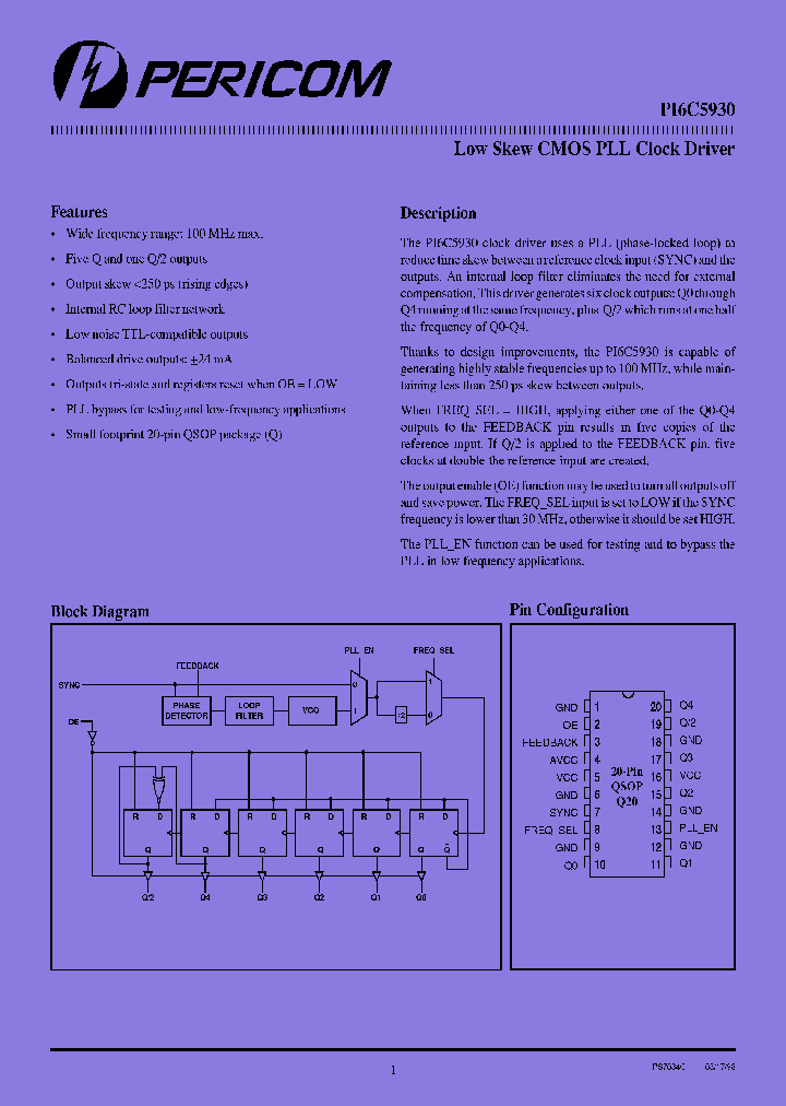 PI6C5930-10Q_7776761.PDF Datasheet