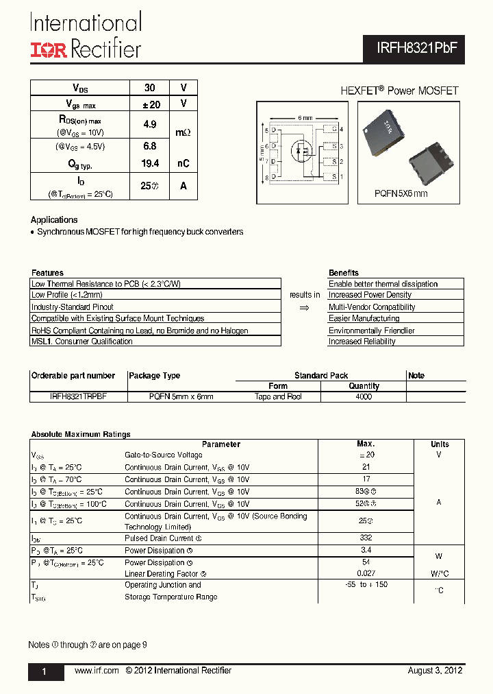 IRFH8321PBF_7817489.PDF Datasheet