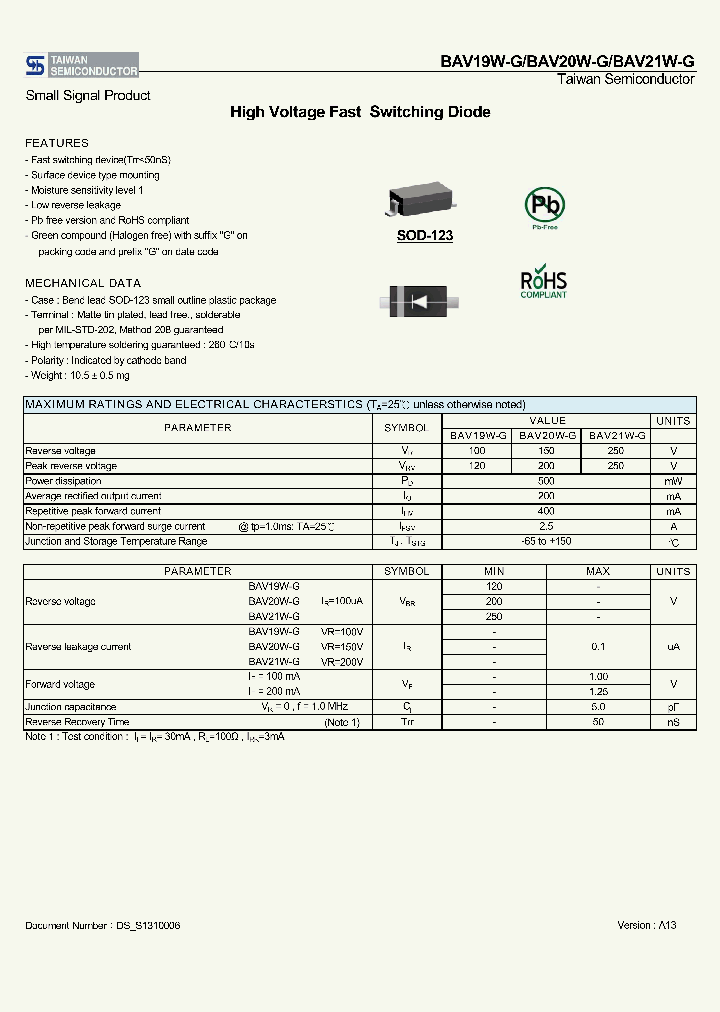 BAV20W-G_7818921.PDF Datasheet