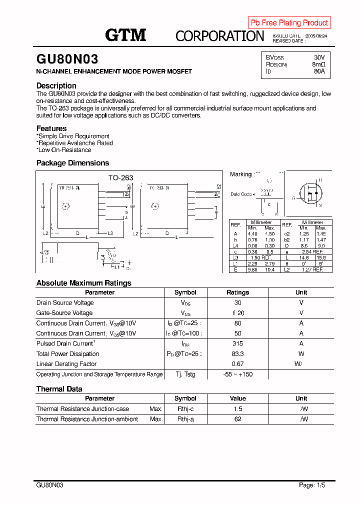 GU80N03_7816515.PDF Datasheet