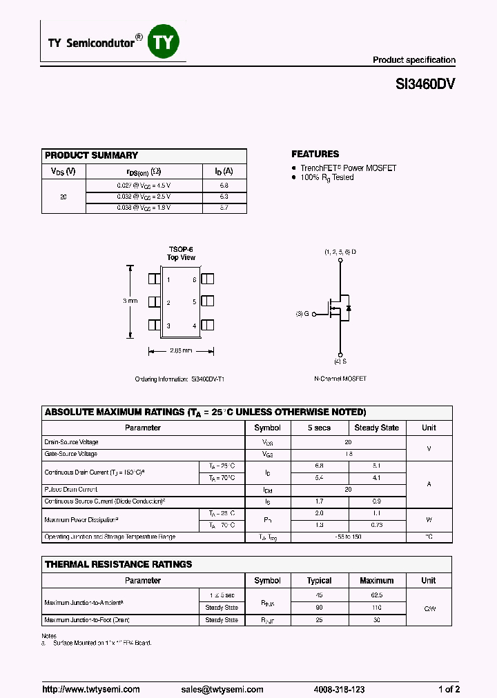 SI3460DV_7822748.PDF Datasheet