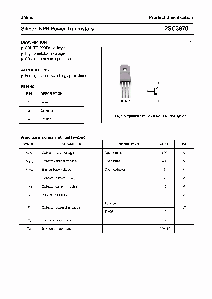 2SC3870_7822349.PDF Datasheet