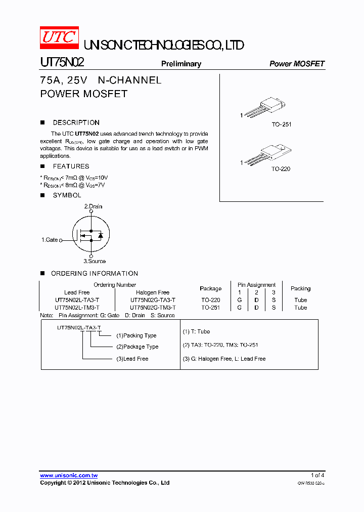 UT75N02L-TM3-T_7822141.PDF Datasheet