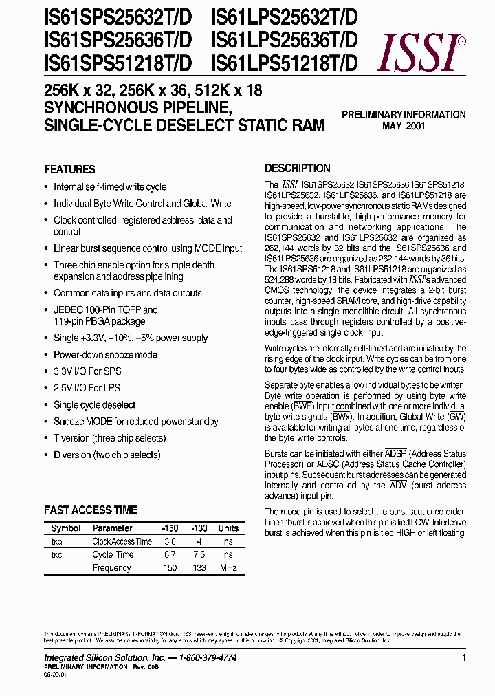 IS61SPS51218T-133TQI_7820950.PDF Datasheet