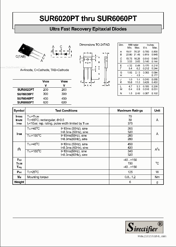 SUR6060PT_7754322.PDF Datasheet