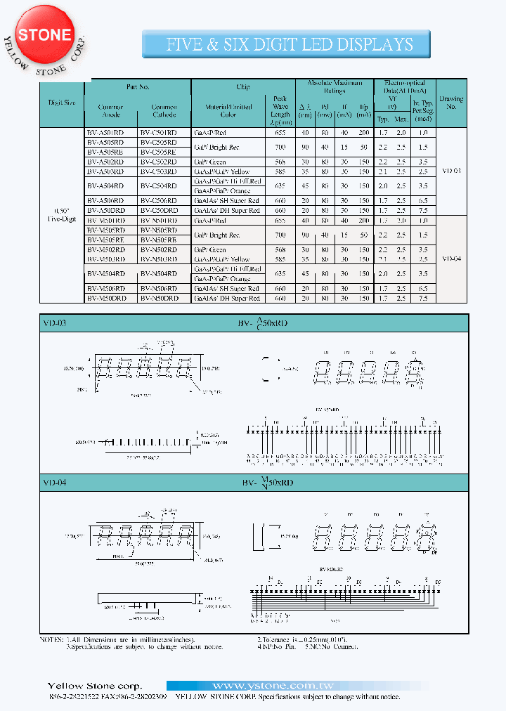 BV-A503RD_7799860.PDF Datasheet