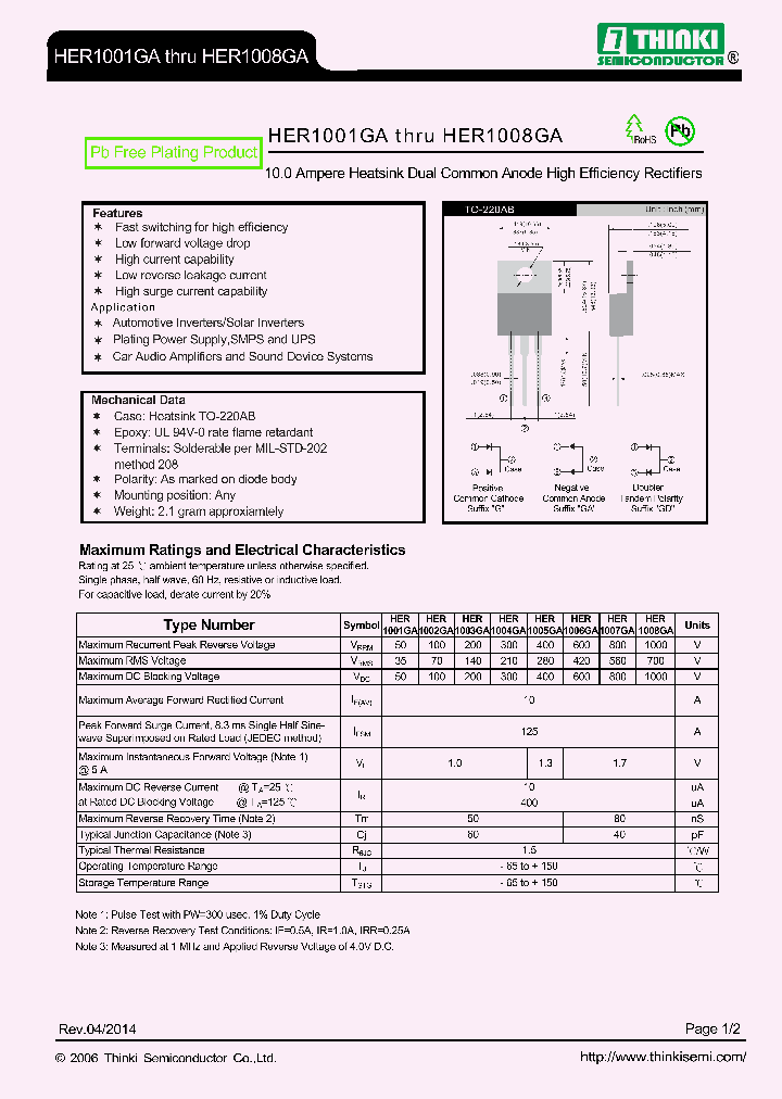 HER1001GA_7792860.PDF Datasheet