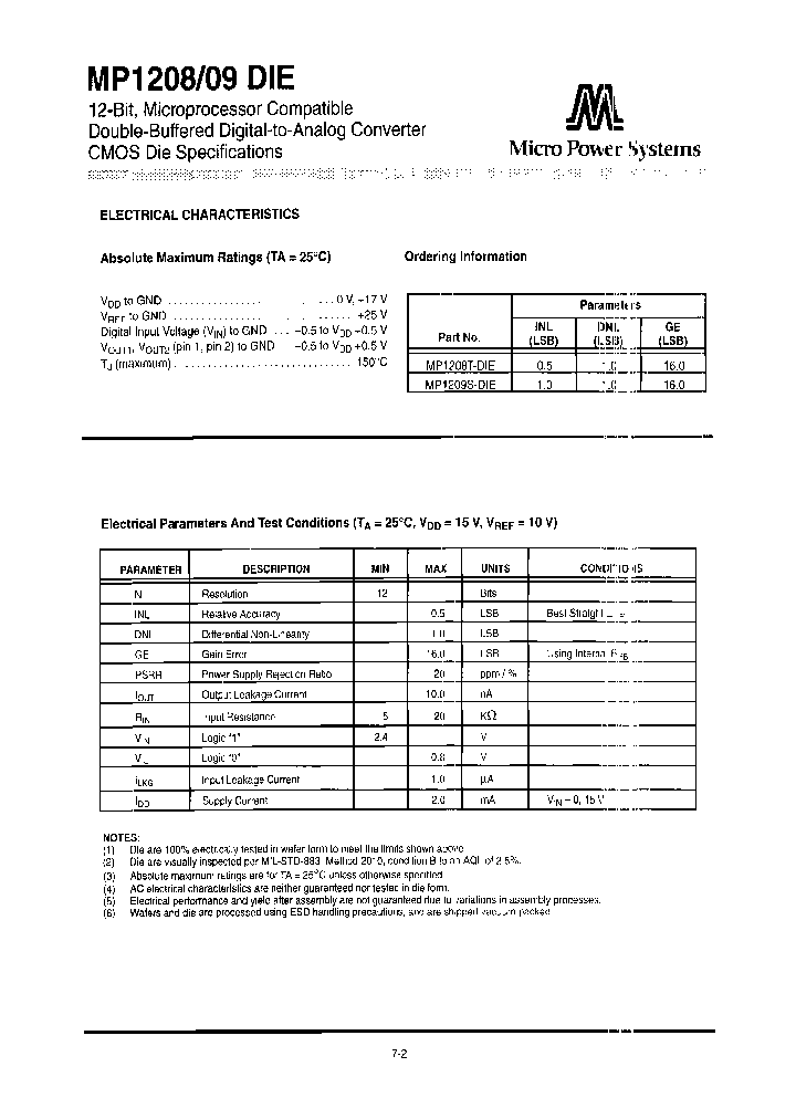 MP1208T-DIE_7791199.PDF Datasheet
