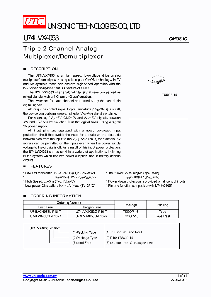 U74LVX4053_7788625.PDF Datasheet