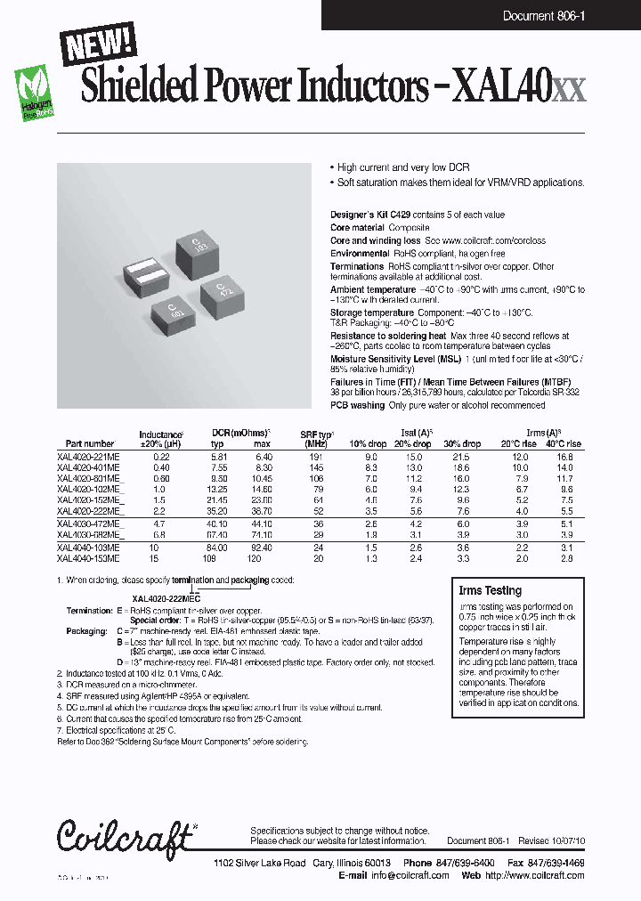 XAL4020-102MSC_7778162.PDF Datasheet