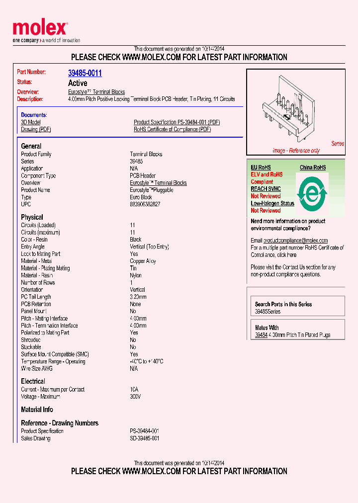 39485-0011_7791780.PDF Datasheet