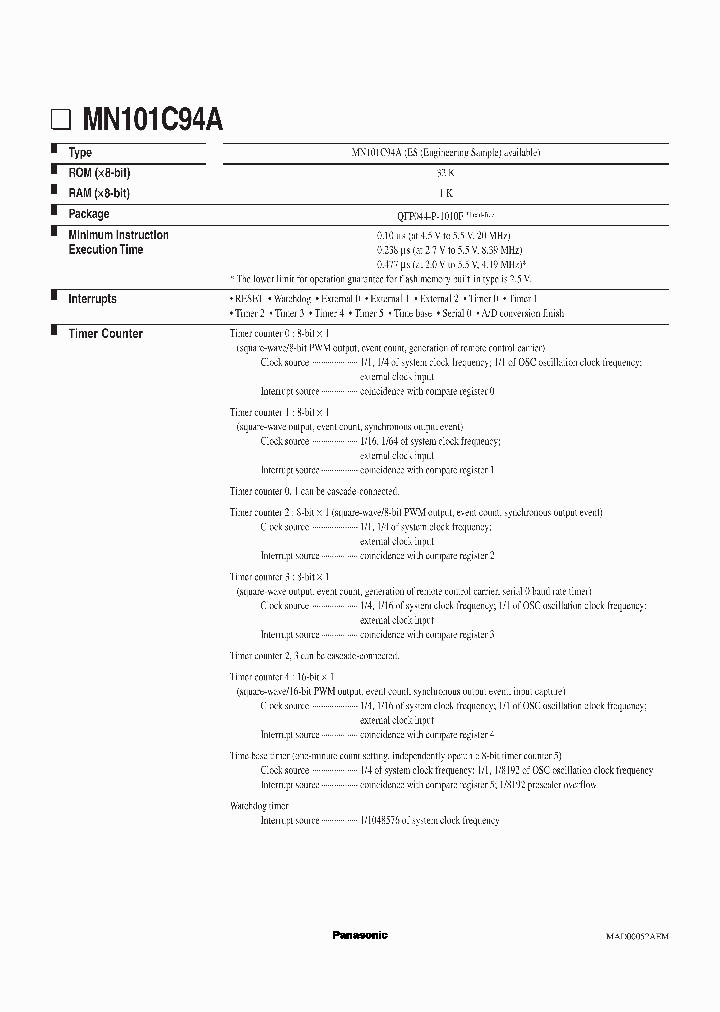 MN101C94A_7818618.PDF Datasheet