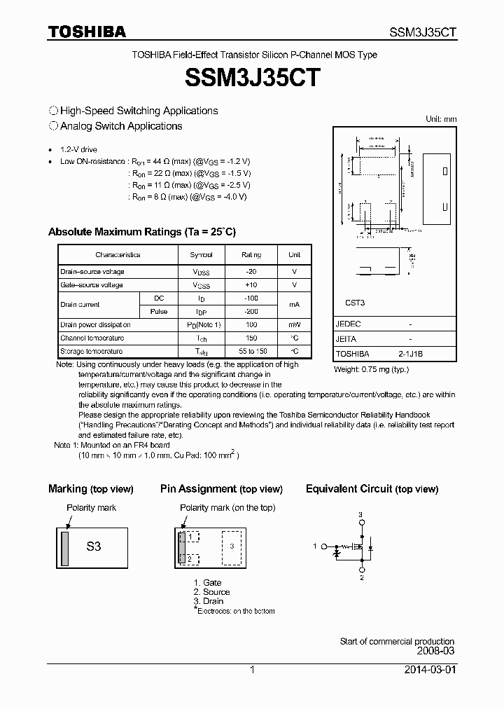 SSM3J35CT_7828114.PDF Datasheet